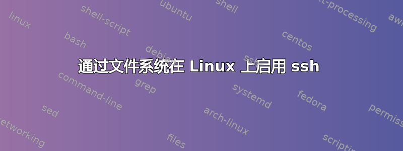 通过文件系统在 Linux 上启用 ssh