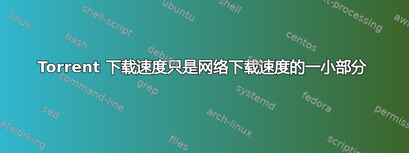 Torrent 下载速度只是网络下载速度的一小部分