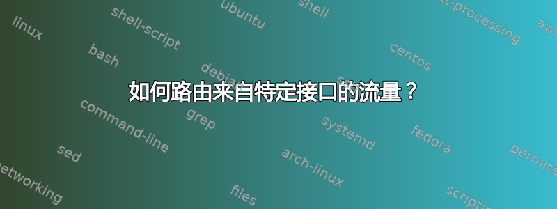 如何路由来自特定接口的流量？