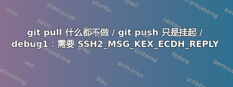 git pull 什么都不做 / git push 只是挂起 / debug1：需要 SSH2_MSG_KEX_ECDH_REPLY