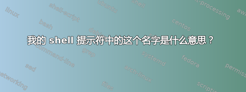 我的 shell 提示符中的这个名字是什么意思？