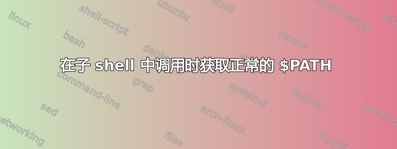 在子 shell 中调用时获取正常的 $PATH