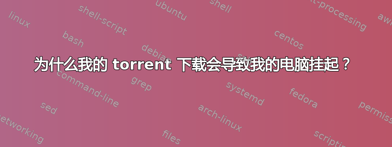 为什么我的 torrent 下载会导致我的电脑挂起？