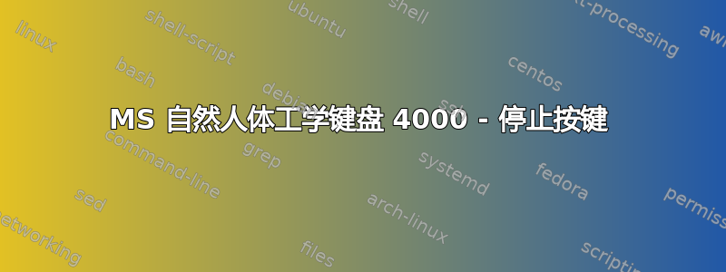 MS 自然人体工学键盘 4000 - 停止按键