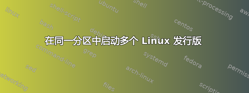 在同一分区中启动多个 Linux 发行版