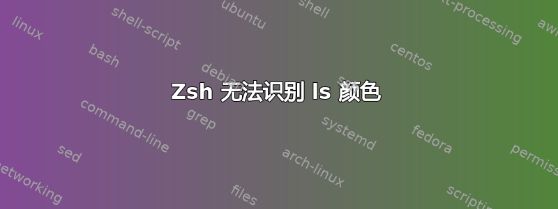 Zsh 无法识别 ls 颜色