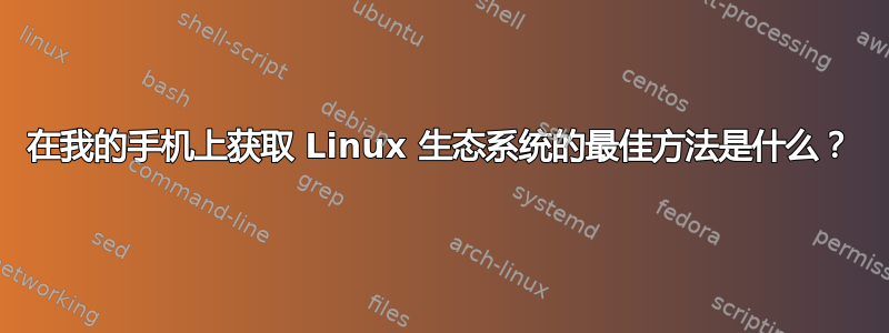 在我的手机上获取 Linux 生态系统的最佳方法是什么？