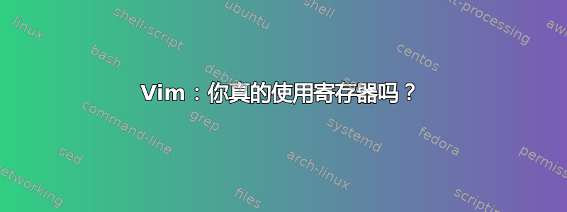 Vim：你真的使用寄存器吗？