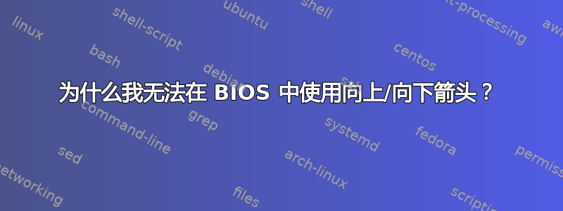 为什么我无法在 BIOS 中使用向上/向下箭头？