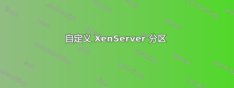 自定义 XenServer 分区