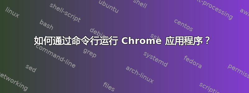 如何通过命令行运行 Chrome 应用程序？