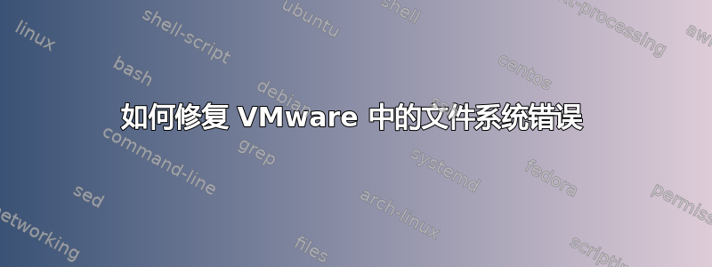 如何修复 VMware 中的文件系统错误