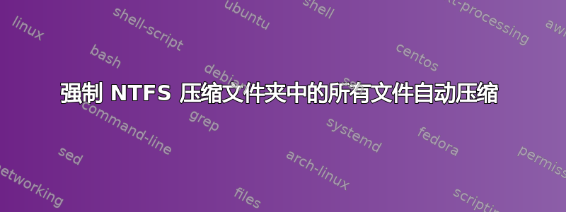 强制 NTFS 压缩文件夹中的所有文件自动压缩