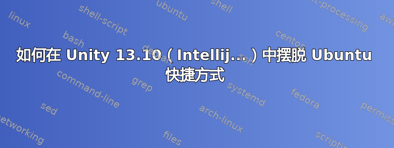 如何在 Unity 13.10（Intellij...）中摆脱 Ubuntu 快捷方式