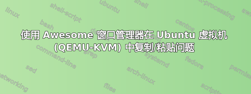 使用 Awesome 窗口管理器在 Ubuntu 虚拟机 (QEMU-KVM) 中复制/粘贴问题