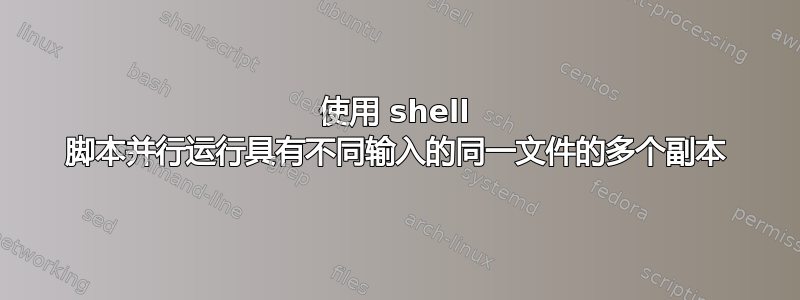 使用 shell 脚本并行运行具有不同输入的同一文件的多个副本