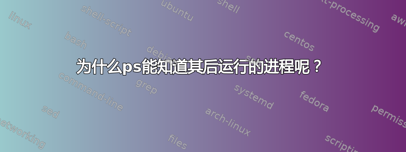 为什么ps能知道其后运行的进程呢？