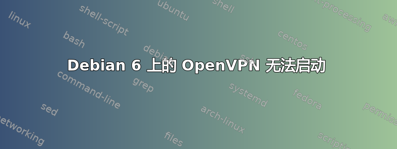 Debian 6 上的 OpenVPN 无法启动