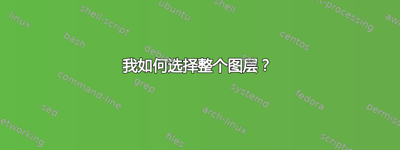 我如何选择整个图层？