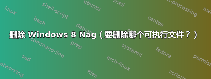 删除 Windows 8 Nag（要删除哪个可执行文件？）