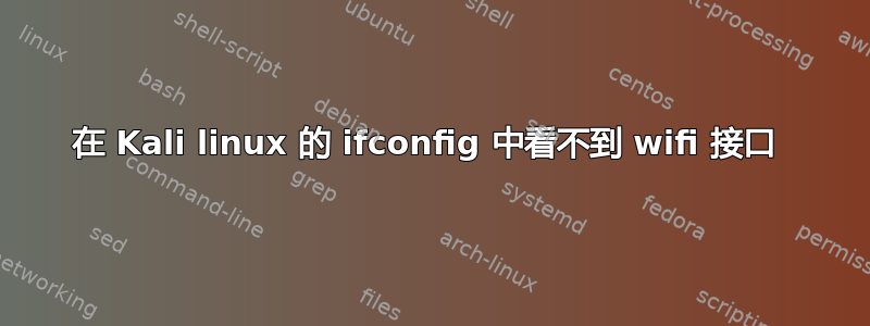 在 Kali linux 的 ifconfig 中看不到 wifi 接口 