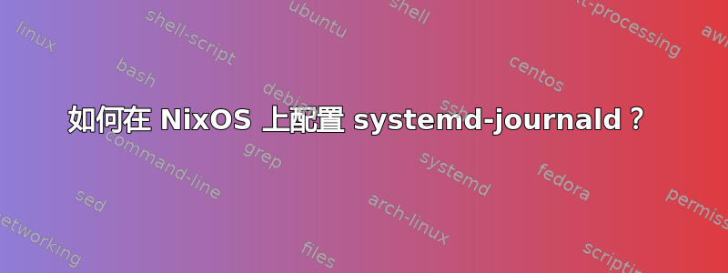 如何在 NixOS 上配置 systemd-journald？