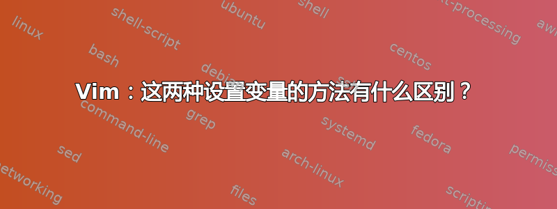 Vim：这两种设置变量的方法有什么区别？