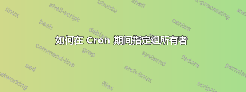 如何在 Cron 期间指定组所有者