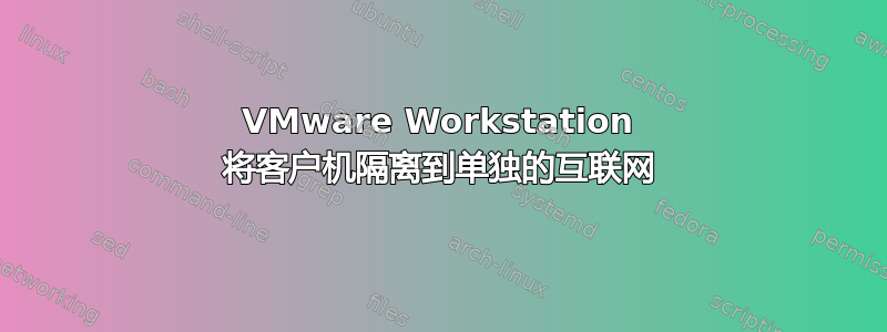 VMware Workstation 将客户机隔离到单独的互联网