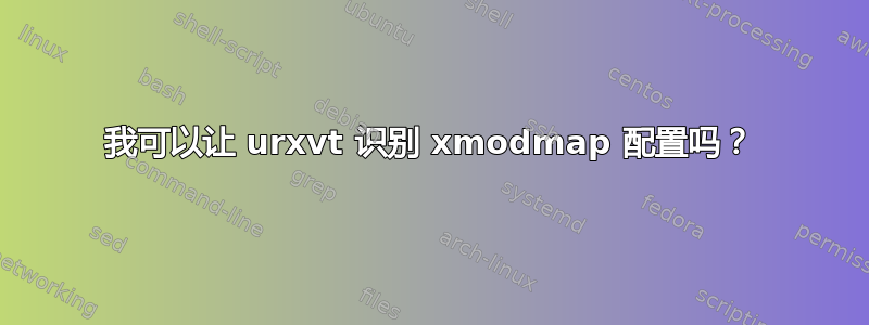 我可以让 urxvt 识别 xmodmap 配置吗？