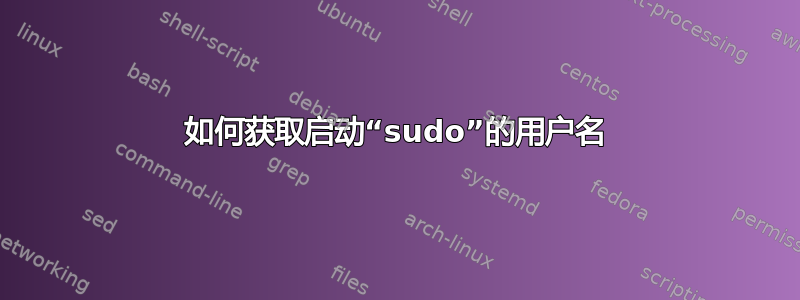 如何获取启动“sudo”的用户名