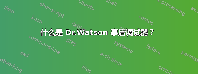 什么是 Dr.Watson 事后调试器？