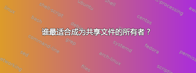 谁最适合成为共享文件的所有者？