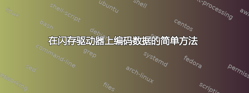 在闪存驱动器上编码数据的简单方法