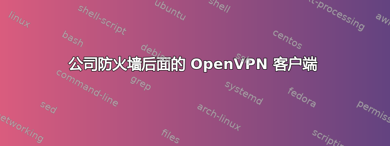 公司防火墙后面的 OpenVPN 客户端