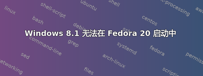 Windows 8.1 无法在 Fedora 20 启动中