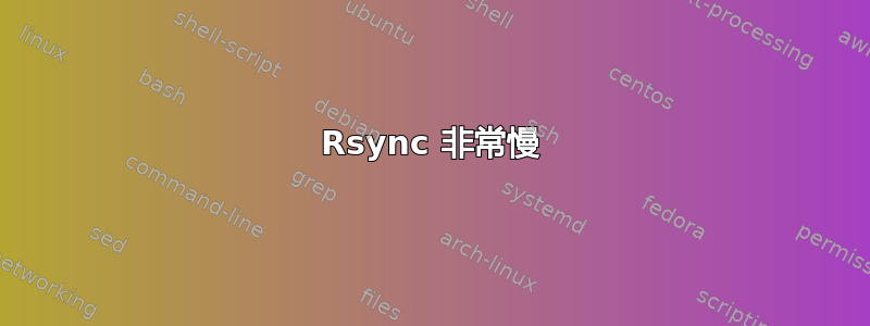 Rsync 非常慢