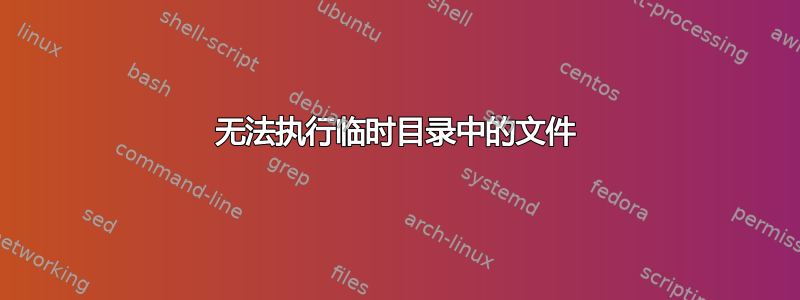 无法执行临时目录中的文件