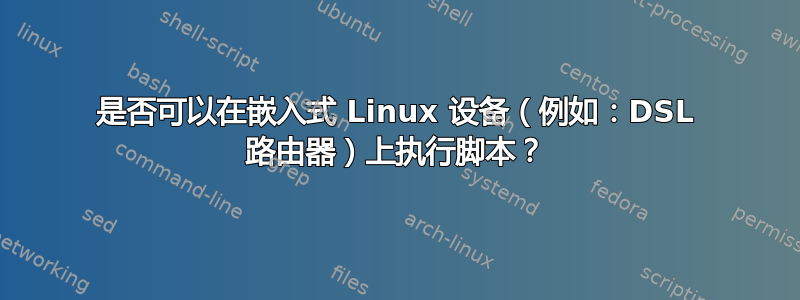 是否可以在嵌入式 Linux 设备（例如：DSL 路由器）上执行脚本？