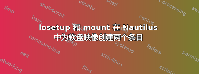 losetup 和 mount 在 Nautilus 中为软盘映像创建两个条目