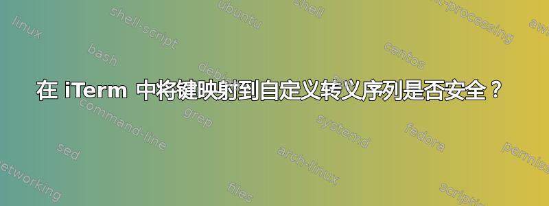 在 iTerm 中将键映射到自定义转义序列是否安全？