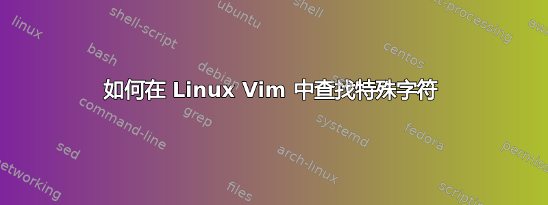 如何在 Linux Vim 中查找特殊字符