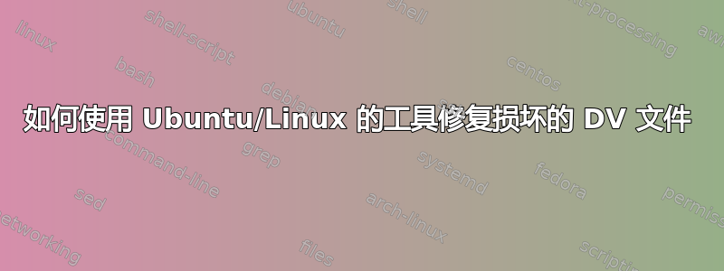 如何使用 Ubuntu/Linux 的工具修复损坏的 DV 文件