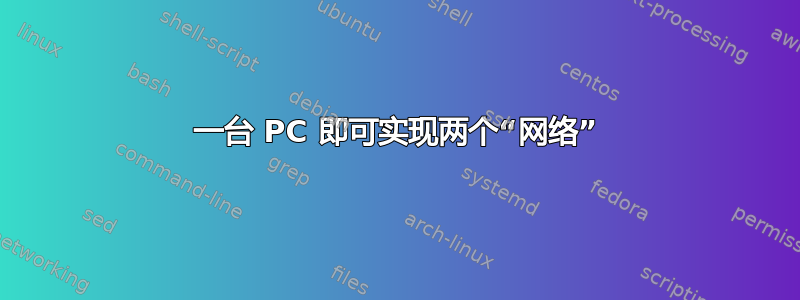 一台 PC 即可实现两个“网络”