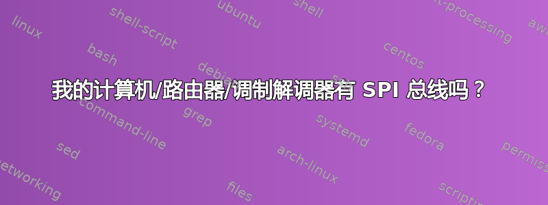 我的计算机/路由器/调制解调器有 SPI 总线吗？