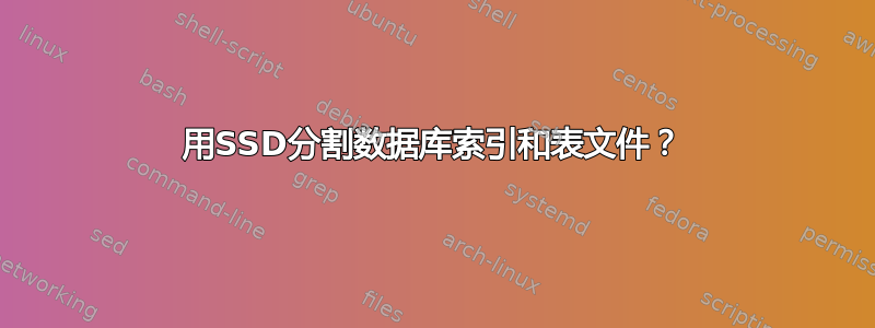 用SSD分割数据库索引和表文件？