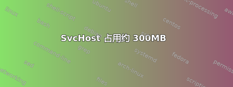 SvcHost 占用约 300MB 