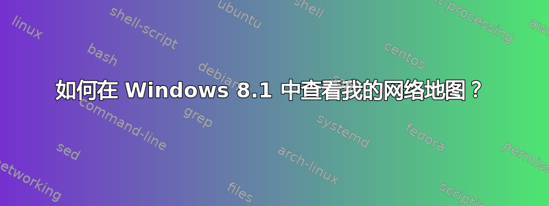 如何在 Windows 8.1 中查看我的网络地图？