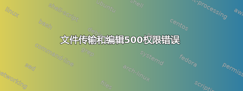 文件传输和编辑500权限错误