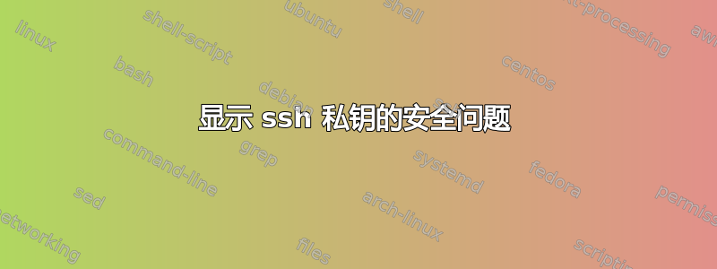 显示 ssh 私钥的安全问题